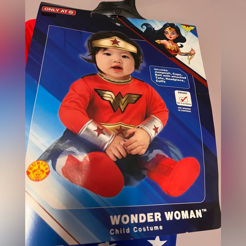 NWT Bundle 2 COSTUMES Disney CINDERELLA Wonder Woman GIRL 12-18mo Baby - Picture 6 of 7